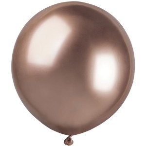 3 palloncini rosa gold cromati 48cm