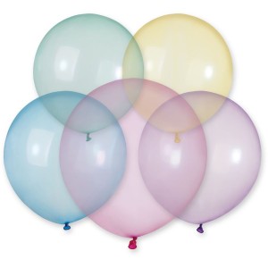 5 palloncini arcobaleno cristallo 48cm