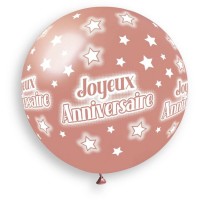 1 palloncino oro rosa Happy Birthday 80cm