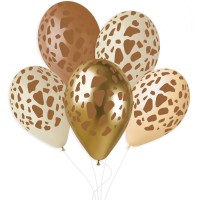 6 palloncini con motivo giraffa, diametro 33 cm