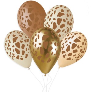 6 palloncini con motivo giraffa, diametro 33 cm