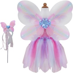 Vestito da farfalla,  ali e bacchetta Taglia 5-6 anni. n1