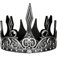 Corona medievale nera e argento - Misura regolabile