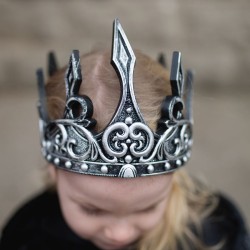 Corona medievale nera e argento - Misura regolabile. n1