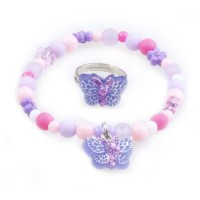 Set Bracciale/anello con farfalla