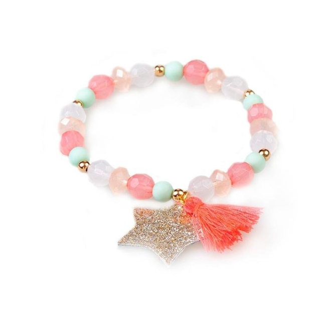 Bracciale di perle a stella / pomponente 
