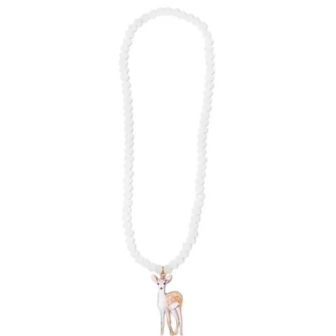 Collana con perle bianche cerbiatto 