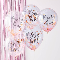 Palloncini Coriandoli Rosa - Baby Girl. n1