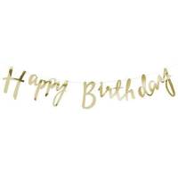 Ghirlanda Happy Birthday - Dorata