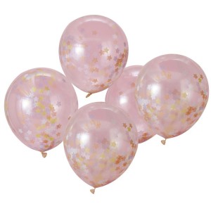 5 Palloncini Coriandoli Stelle