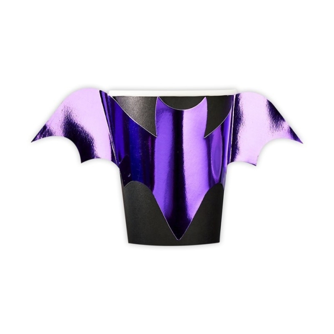 8 Bicchieri Pipistrello - Purple Halloween 