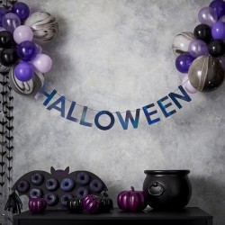 Kit Ghirlanda e Palloncini - Purple Halloween. n1