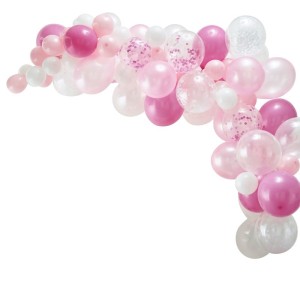 Bouquet 6 Palloncini - 1 Anno Rosa pastello - Annikids