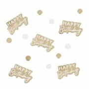Coriandoli Happy Birthday Oro/Bianco