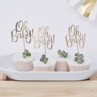 12 Cake Toppers Oh Baby