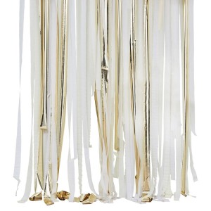 Tenda Metallica Oro, Bianco, Crema