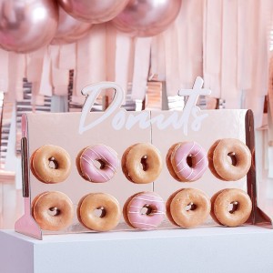 Espositore per donut oro rosa