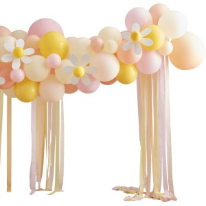 Bouquet 6 Palloncini - 1 Anno Rosa pastello - Annikids