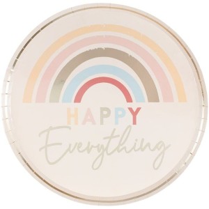 8 Piatti Happy Everything Arcobaleno Pastello