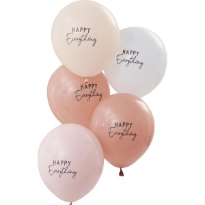 5 Palloncini Happy Everything Arcobaleno