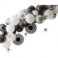 Kit Arco di 40 palloncini Halloween - Bianco e nero