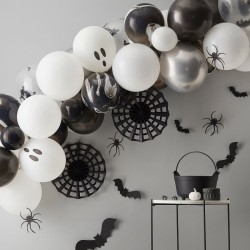 Kit Arco di 40 palloncini Halloween - Bianco e nero. n1