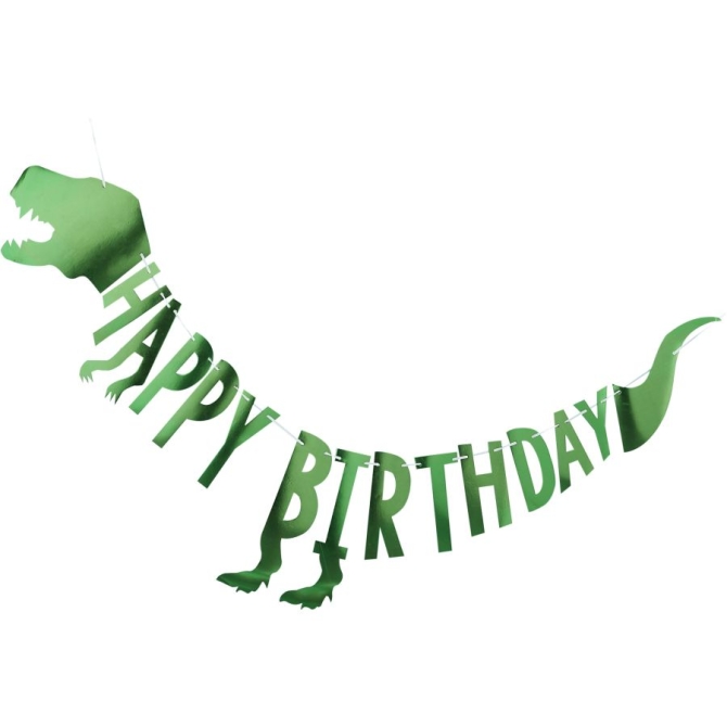 Ghirlanda Happy Birthday Dinosauro 