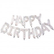 Ghirlanda palloncini Happy Birthday Coriandoli