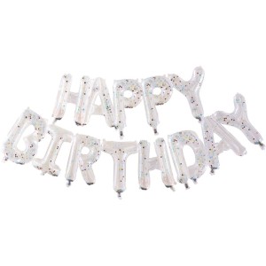 Ghirlanda palloncini Happy Birthday Coriandoli