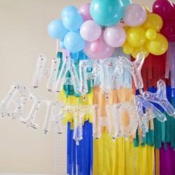 Ghirlanda palloncini Happy Birthday Coriandoli. n1