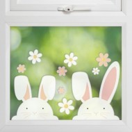 Decori per finestra Coniglietti di Pasqua