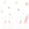 Decori per finestra Coniglietti di Pasqua images:#1