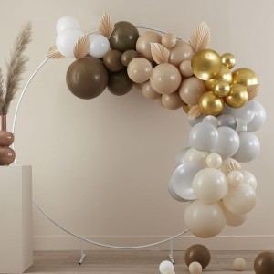 Kit Arco di 75 Palloncini - Sfumature di nude, marrone e oro