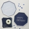 8 Piatti Happy Birthday Mix Blu images:#1