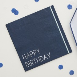16 Tovaglioli Happy Birthday Mix Blu. n1