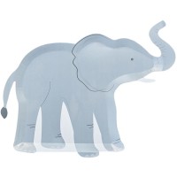 8 Piatti Elefante - Animali Selvaggi