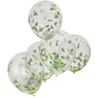 Contiene : 1 x 5 Palloncini coriandoli - Tropicale