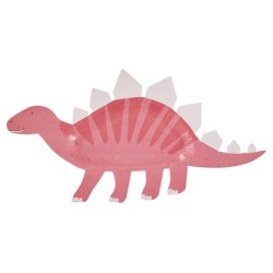 8 Piatti a forma di Dinosauro - Rosa. n4