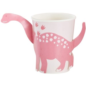 8 Bicchieri Dinosauri - Rosa