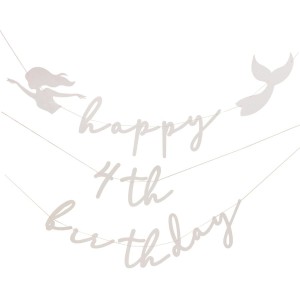 Ghirlanda lettera Happy Birthday Personalizzabile Sirena Iridescente