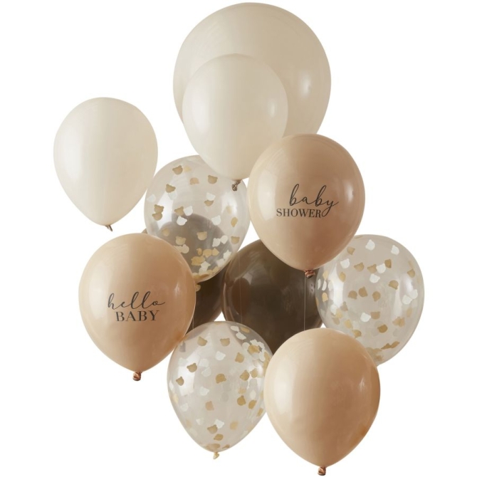 11 Palloncini Baby Shower - Orsetto 