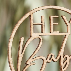 Cake Topper in legno Botanical Hey Baby. n2