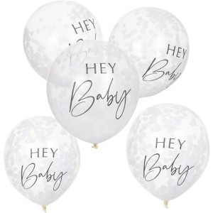 5 Palloncini a coriandoli Botanical Hey Baby