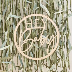 Decorazione da appendere in legno Botanical Hey Baby. n1