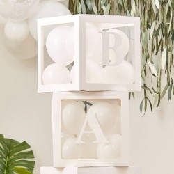 4 cubetti di palloncini bianchi Botanical Hey Baby. n2