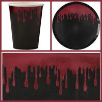 Scatola da festa nera insanguinata