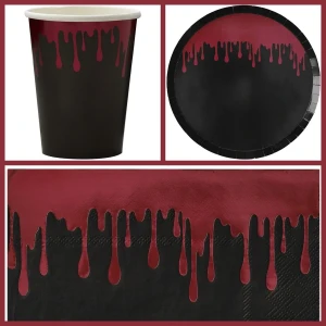 Scatola da festa nera insanguinata
