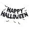 Kit ghirlanda di palloncini Happy Halloween con pipistrello e ragnatela images:#0