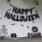Kit ghirlanda di palloncini Happy Halloween con pipistrello e ragnatela images:#1