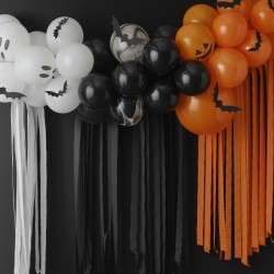Kit arco di palloncini di Halloween da 50 palloncini  +  striscioni - Fantasmi,  zucche. n1